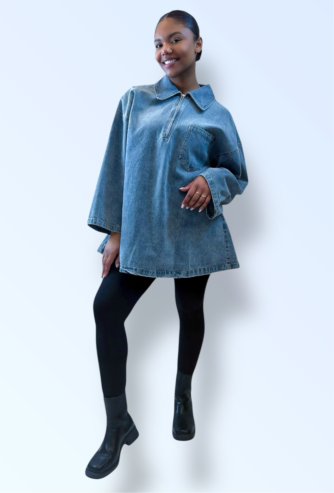 MIRA DENIM BLOUSE